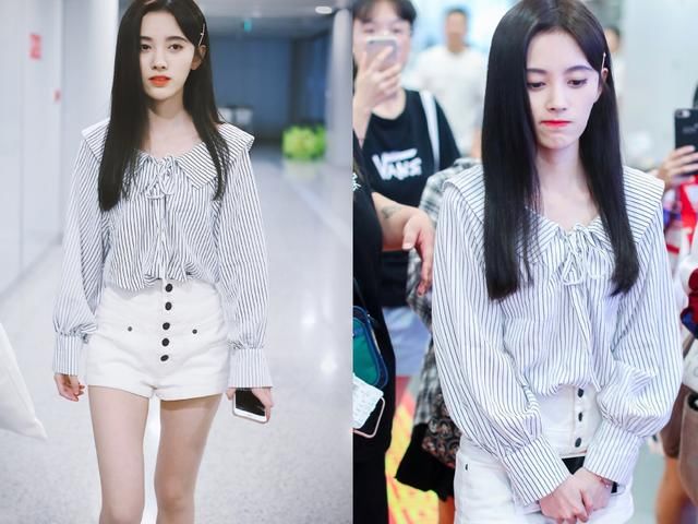 鞠婧祎真会玩，身上扣子越穿越多，小个子还能这么穿？