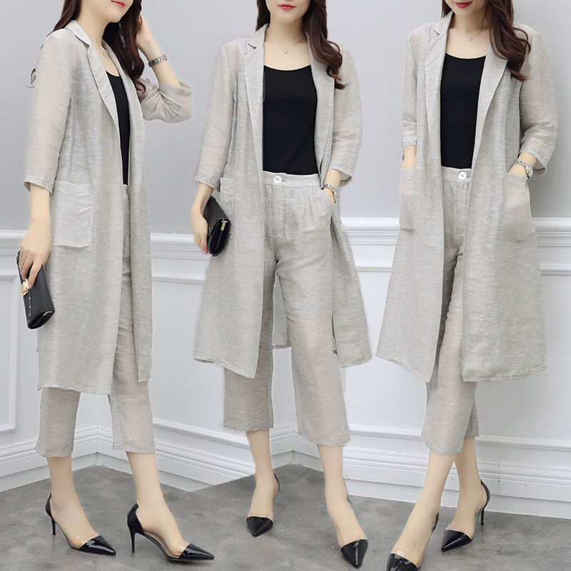 立秋后，小个子女人多穿这样的阔腿裤套装，丰满有魅力，美爆