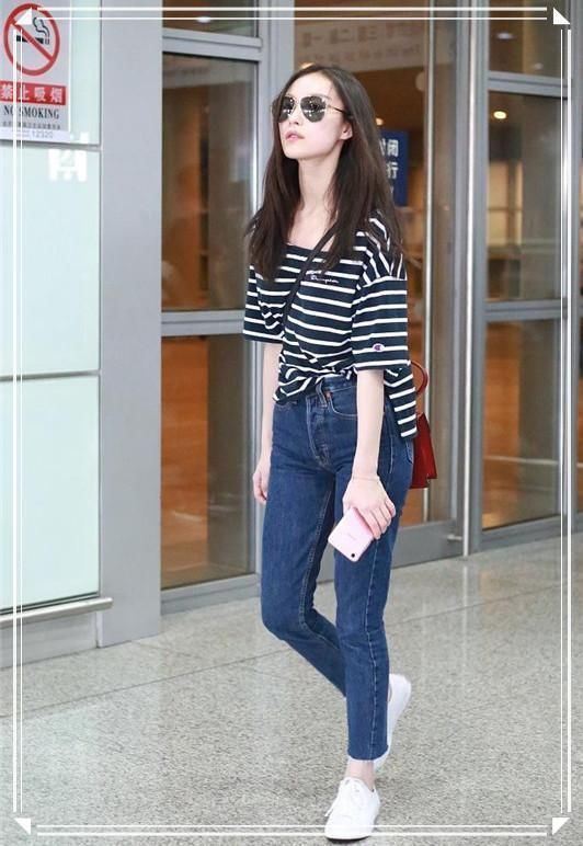 当李溪苪穿牛仔裤撞上倪妮,我才知道为什么都说气质比身材更重要