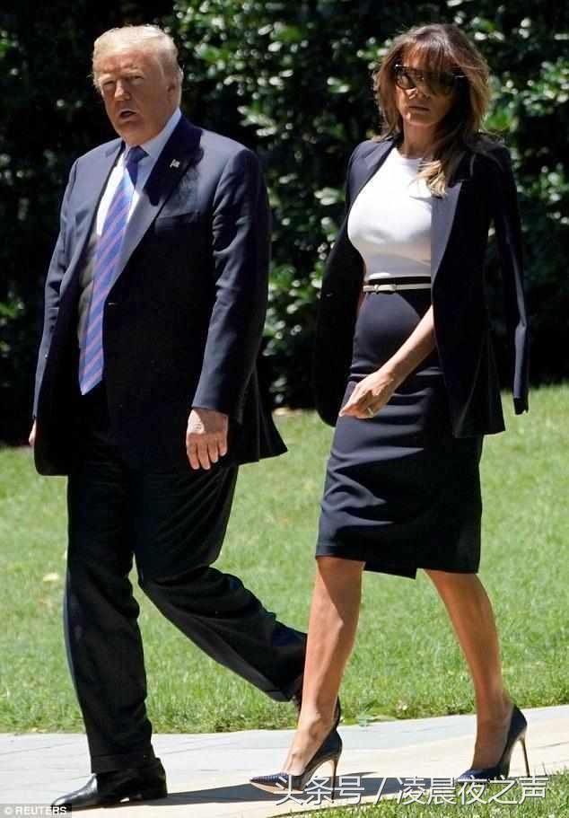 美国第一夫人真敢穿,小肚子那么明显还敢穿紧身铅笔裙,霸气十足