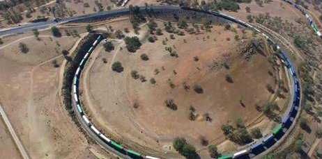  公里■世界最长火车，7公里长一眼望不到头，重10万吨需8个车头