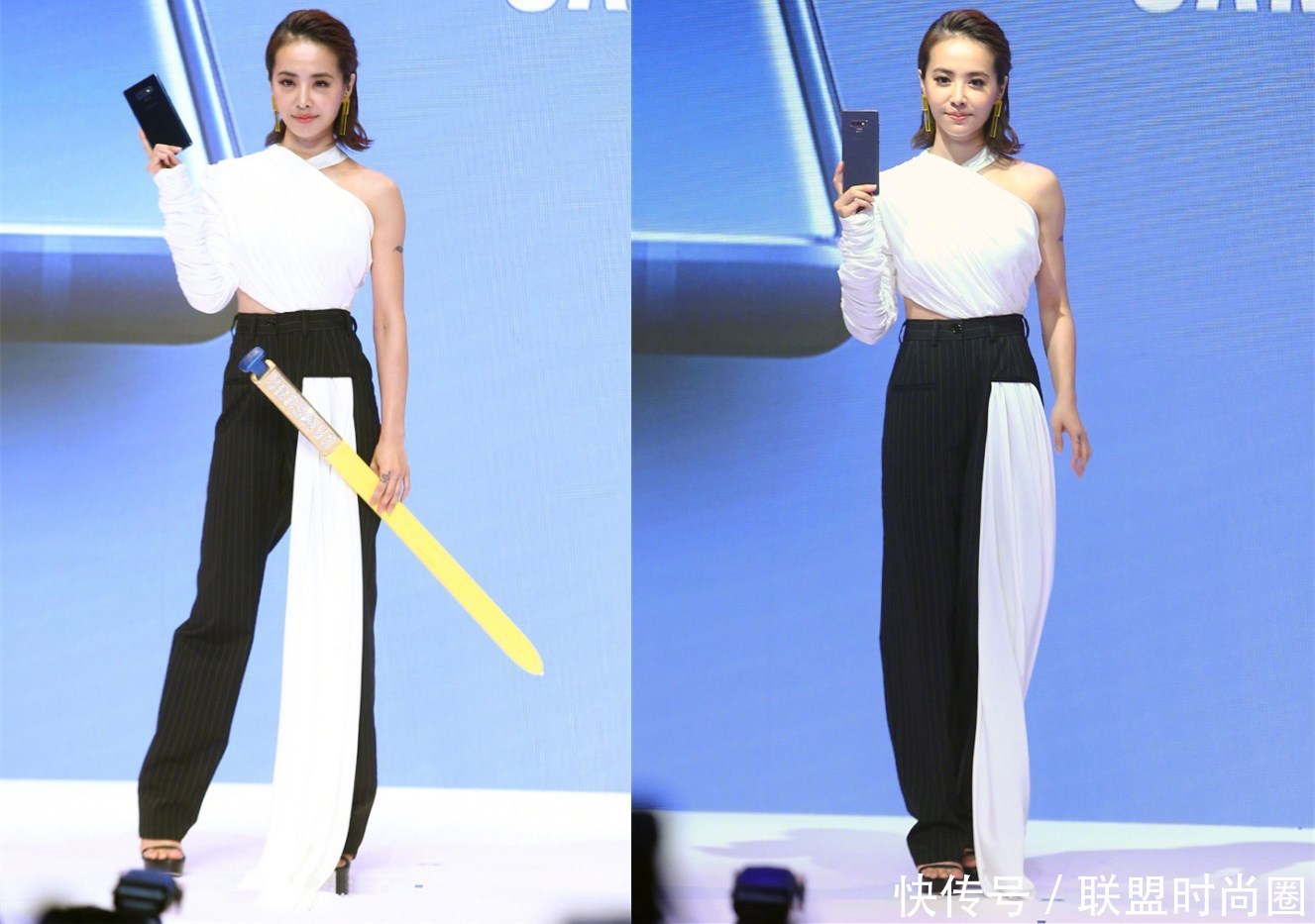 当155蔡依林撞衫177张蓝心，终于明白身材跟气质哪个更重要