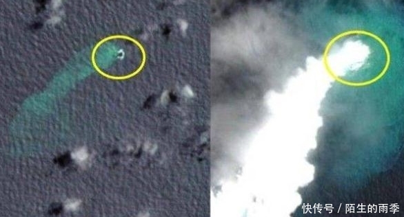 大自然的奇迹!火山爆发致太平洋一岛沉没,又有3倍大新岛形成!