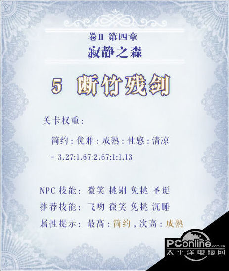 奇迹暖暖第二卷4-5断竹残剑的高分搭配攻略