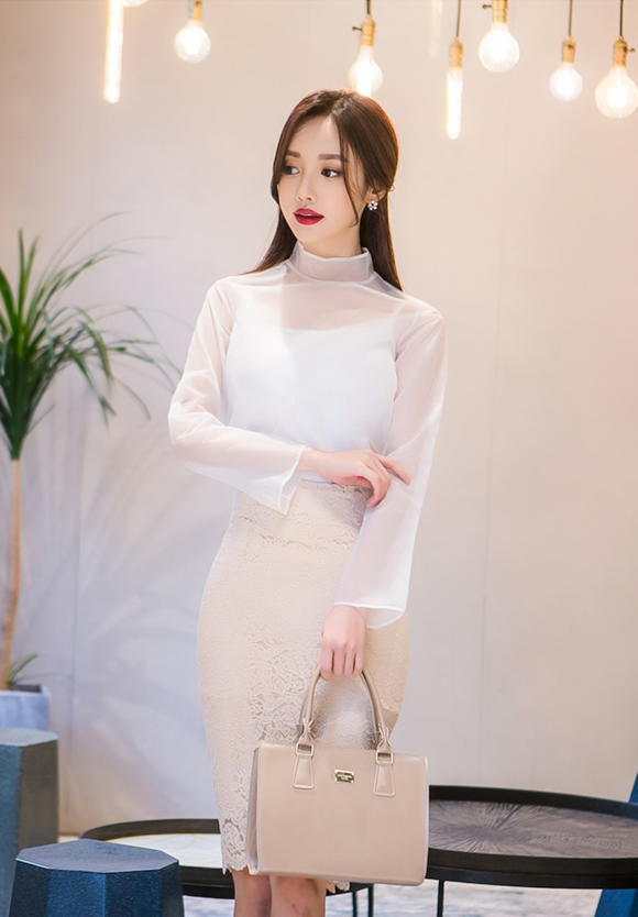 女神孙允珠，雾霭烟缭微薄蚕丝欧根纱雪纺