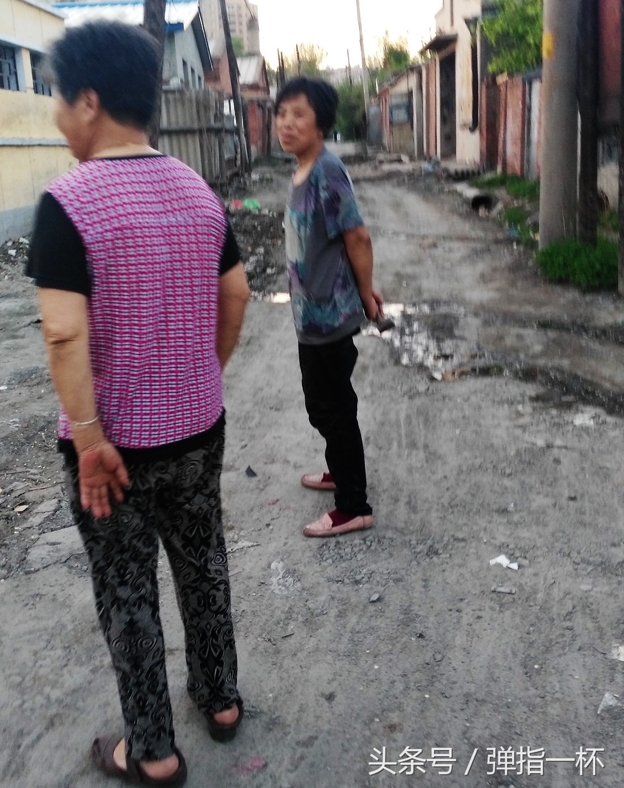 东北小镇老街人们的日常生活，时尚美女聊天的大妈喝酒的大叔都有