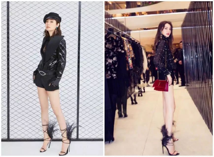 唐嫣一米七几还嫌矮，恨天高上插两根毛，超级显腿长!