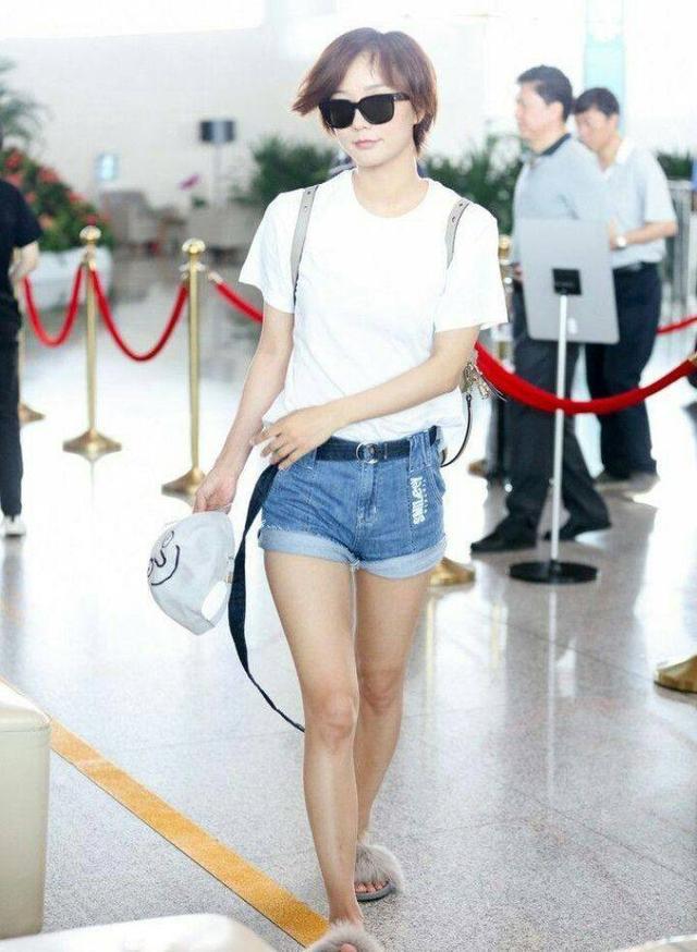 169王珞丹和166吴宣仪同穿短裤，网友：大象腿与筷子腿差距