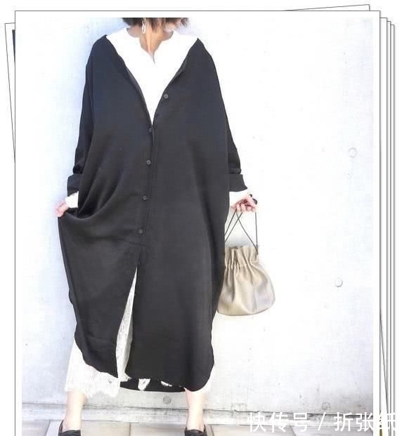  『春季造型』小黑裙别乱买！黑色衬衫连衣裙才更实用，24个春季日系造型示范