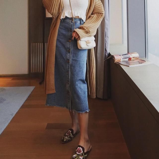 牛仔助攻，半裙演绎经典穿搭