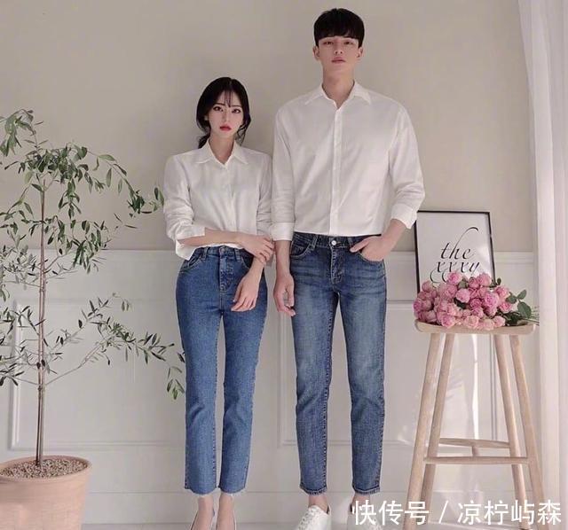  色休闲裤■热恋期情侣这样穿“早春情侣装”，出街刷爆回头率，甜炸了！