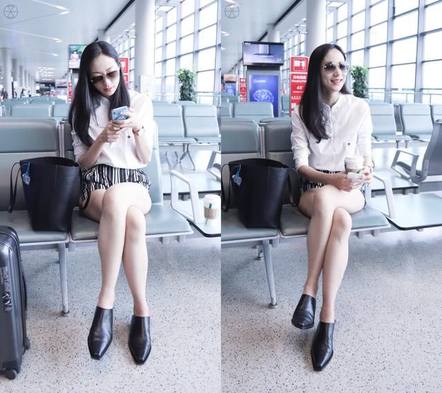 韩雪终于开窍，仅仅一条短裤穿出80斤的效果，网友：这腿是真的细