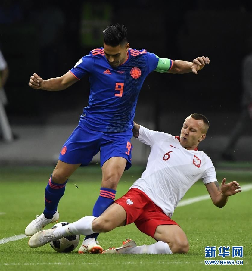 世界杯H组小组赛:哥伦比亚队3比0胜波兰队