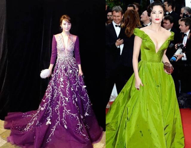 张雨绮和蒋勤勤同穿深V裙，终于见识到女人性感和优雅的高级形式