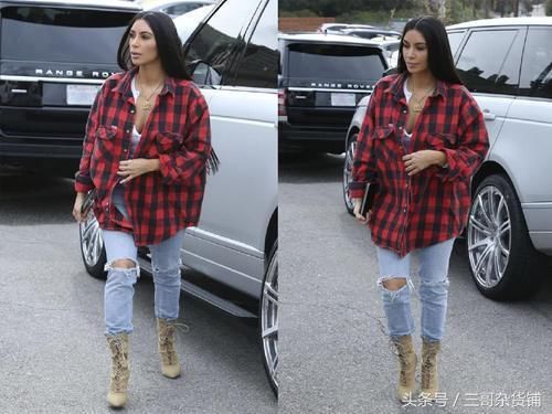 金卡戴珊同框老公，身高只有160cm，却敢穿荧光绿长裙