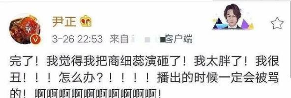  [部电视剧]因胖毁了角色，撂话让尹正减肥10斤，面对质疑于正力挺