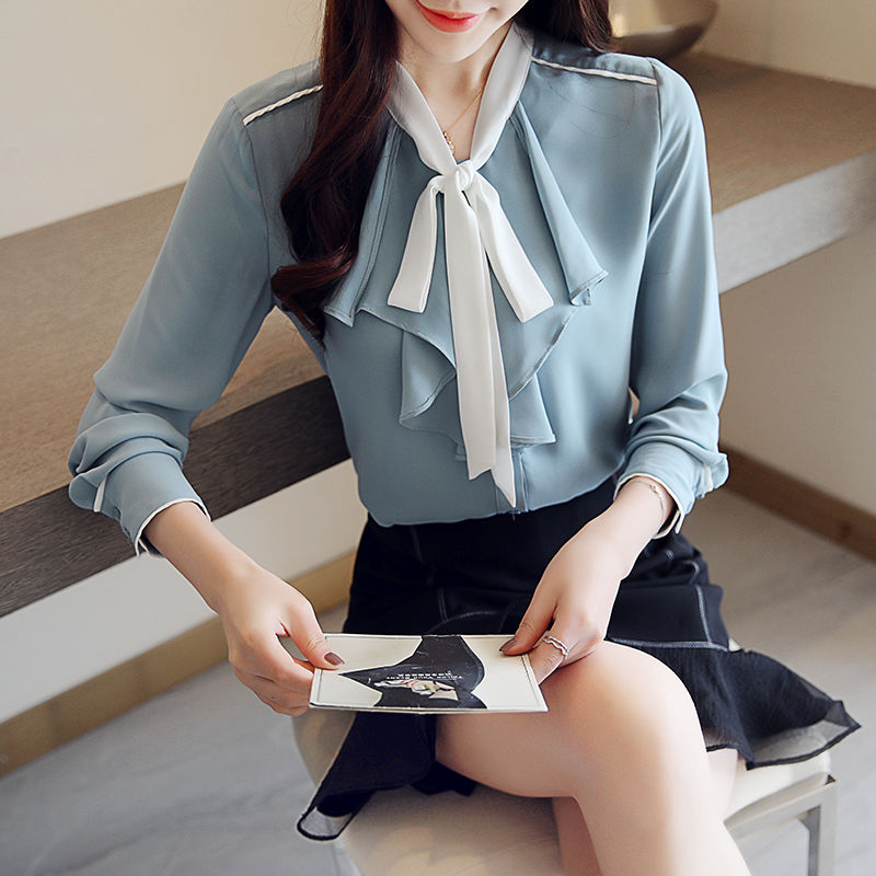 非常有气质的雪纺衫，三十岁穿着给人清新淡雅的感觉，一见倾心