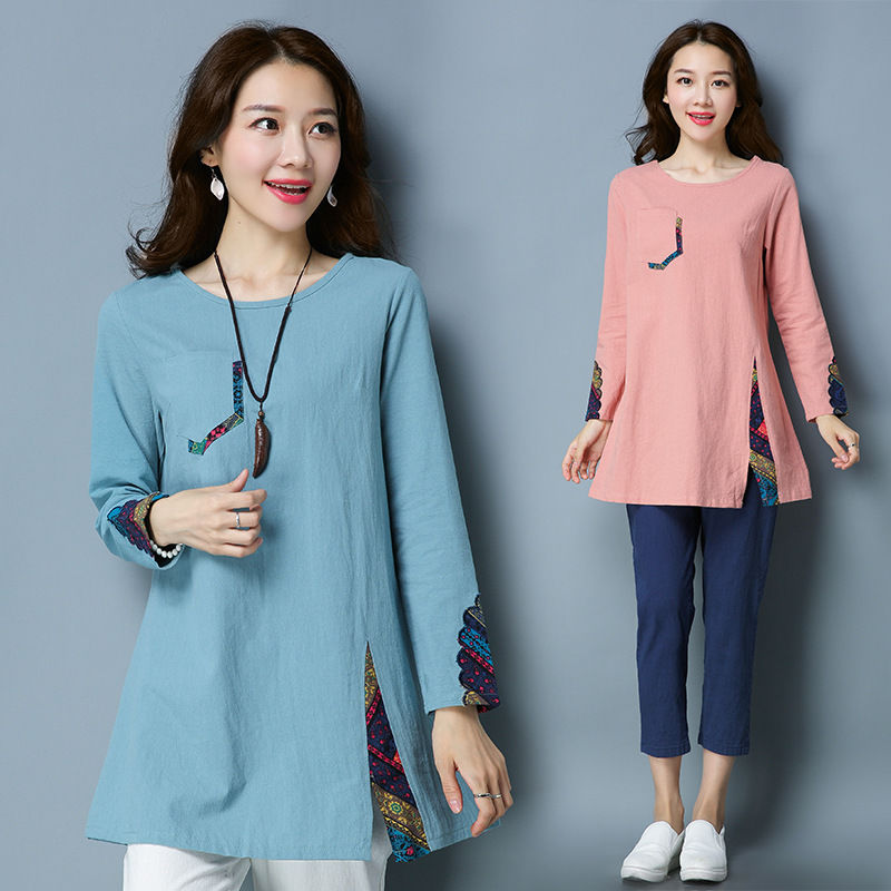 35-45岁女人的最佳穿搭,棉麻衬衫+小脚裤,时尚又减龄