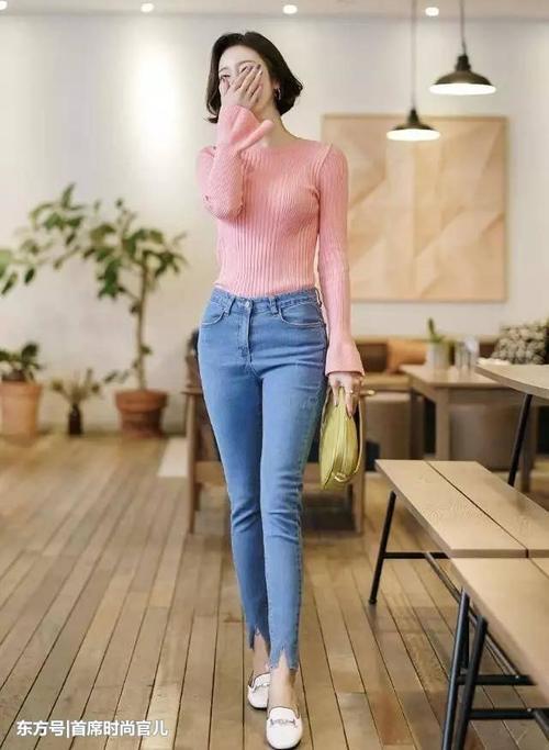 时尚紧身裤, 尽显女性魅力，时尚美女风姿迷人令人心动！