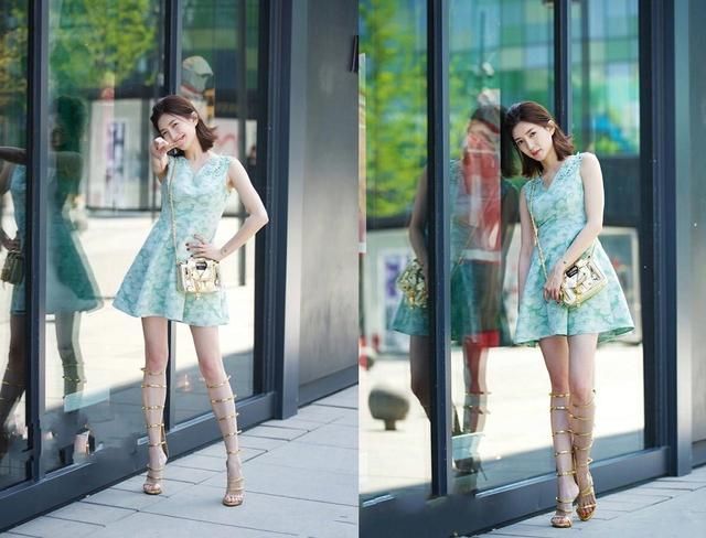 江疏影真疯狂！这么窄的金环靴也能塞进去，腿再粗一点都穿不下！