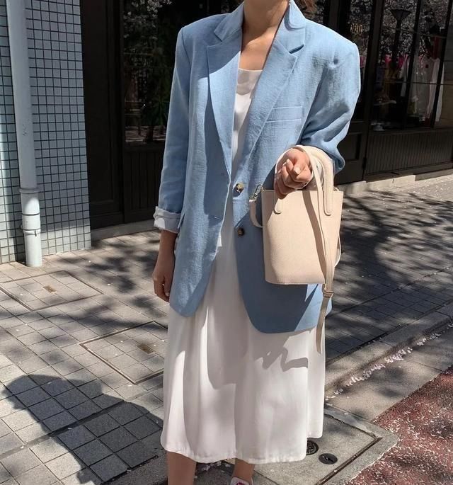  【连衣裙】4套小西装穿搭look，小个子照着穿，气质又显高