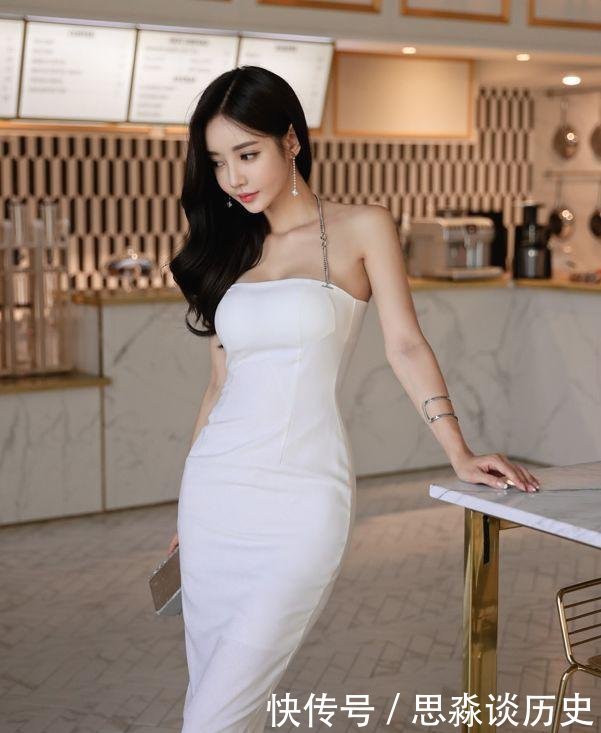 美女|靓丽的白色紧身裙美女,打造完美的曼妙优雅身段!