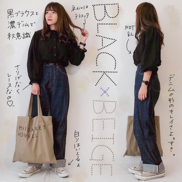  『必入手百搭』日本女生百搭单品大公开，增高必备牛仔裤，街拍必备白色上衣！