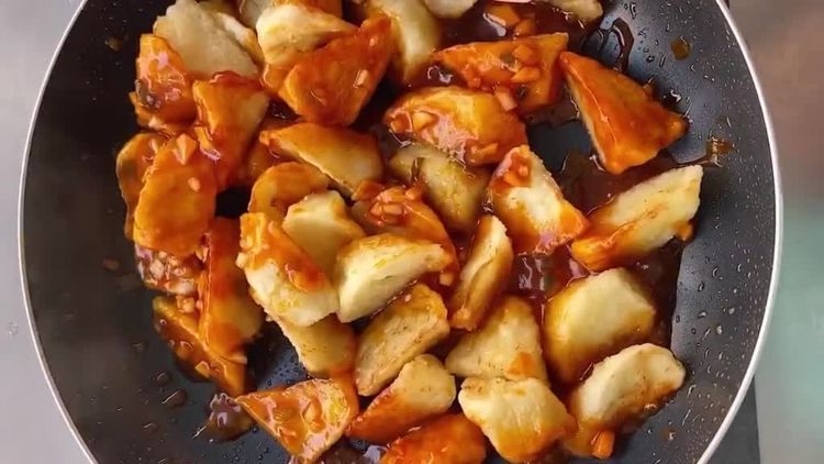 极其:糖醋茄子的做法,外焦里嫩不油腻,酸甜味美极其下饭