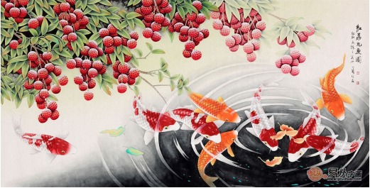 王一容擅长画什么 招财九鱼图可谓是一绝