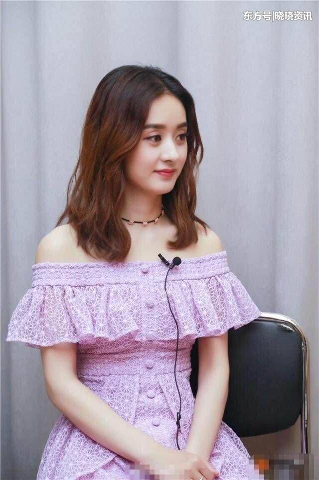 女星们穿上一字肩,赵丽颖美若天仙,迪丽热巴很气质,赵薇很尴尬