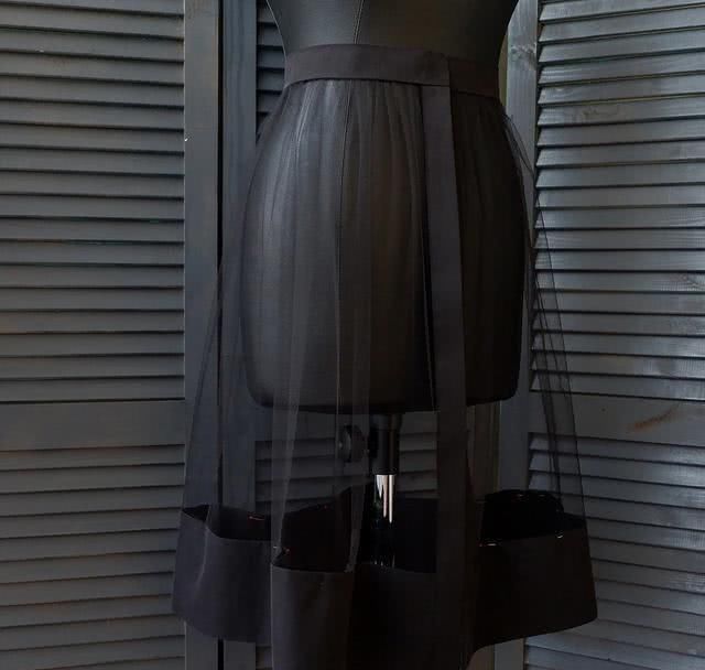  「网纱布」缝制一条半透明网纱裙，学会用这个小技巧，就能轻松变成时髦裙子