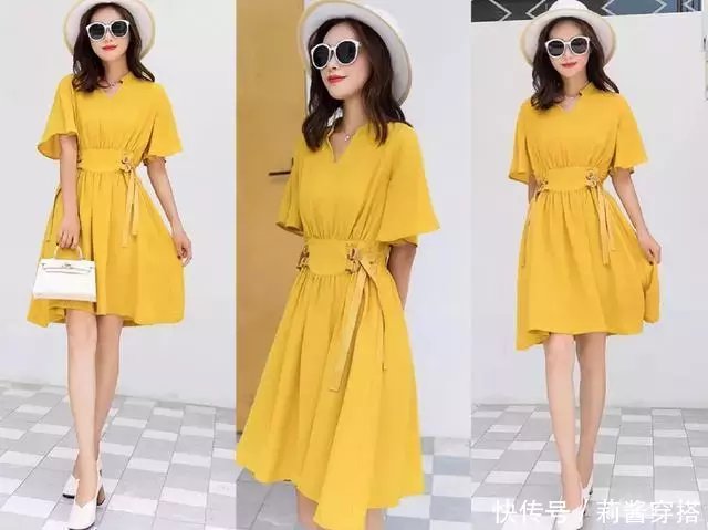 屁股大腿粗的女生很适合穿这4条A字连衣裙,真的非常显瘦!