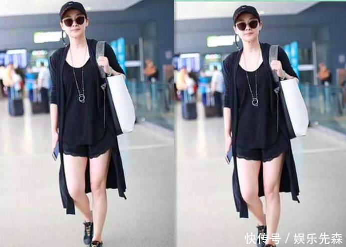 梅婷43岁, 林志玲44岁, 二人同穿蕾丝短裤, 网友: 差距竟如此尴尬