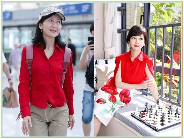 当陈美琪和赵雅芝同穿红衬衫，才知优雅老去和过度保养差距有多大