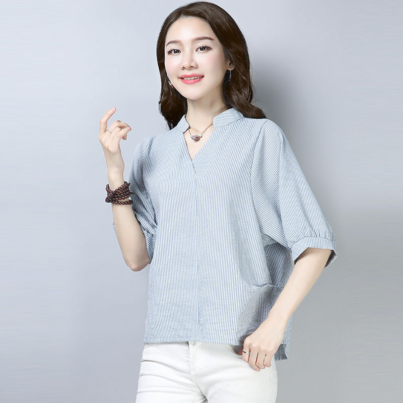 太美了太美了，40岁的老婆穿这样的棉麻衫美得像天仙，让人尖叫