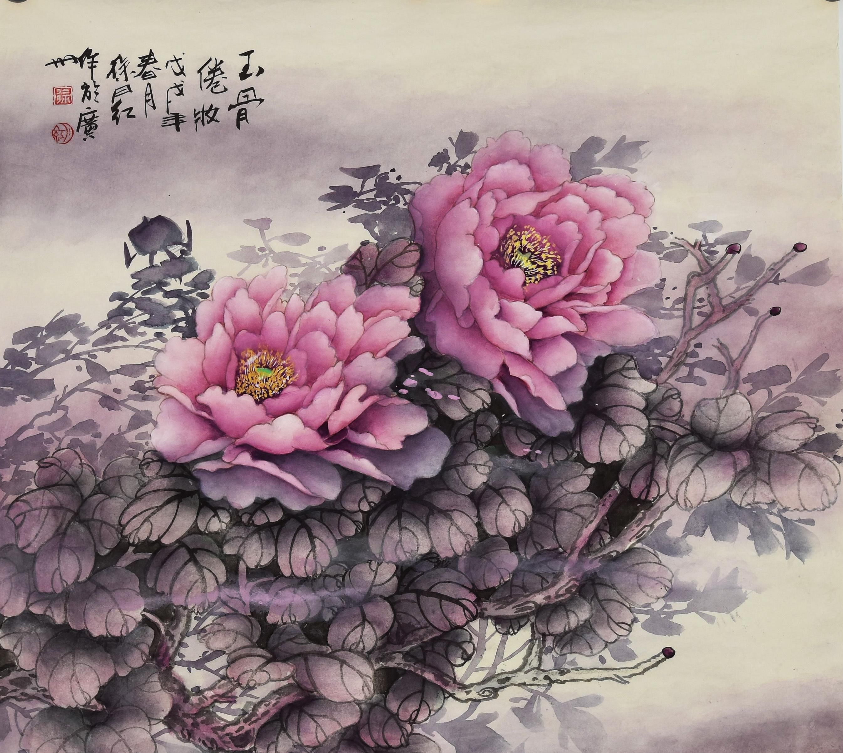  『笔落』笔落惊花鸟，香韵存画间——画家徐月红