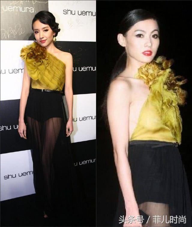 董洁胆子太大了!丝袜只穿一条腿,撞上杨幂也不输!