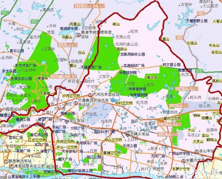  [广州市]划分为11个地区的广州