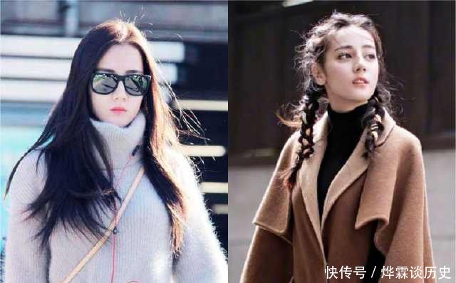 蓝色■紧身的高领毛衣可以说是最佳的单品了