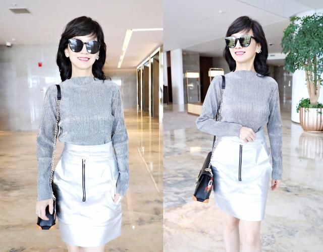 赵雅芝64岁还敢穿包臀裙,也是厉害了,可这腰也勒得太紧了吧?