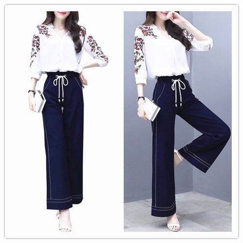 7080后女人，不缺钱的话!入秋建议买件“阔腿裤套装”，美~