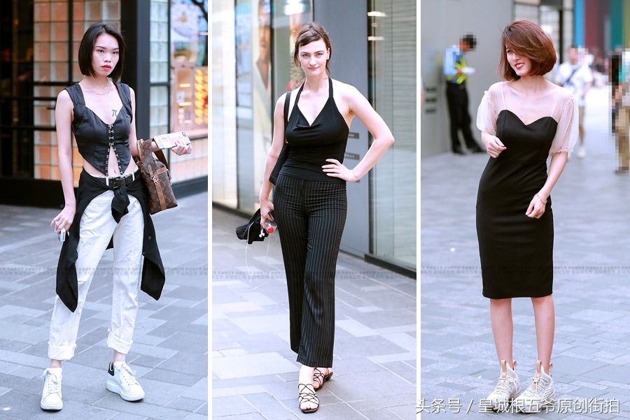 街拍:简单大方的穿搭适合每一个爱美的姑娘