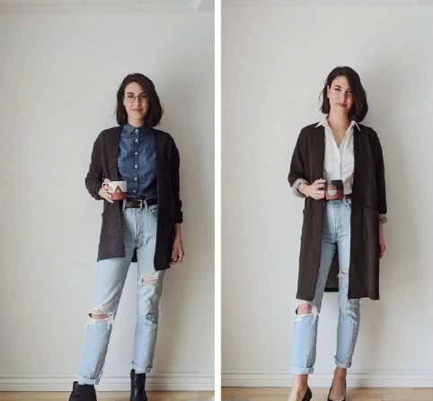  #面料#牛仔裤如何穿出帅气感？18套极简风穿搭示范，低调显品质！