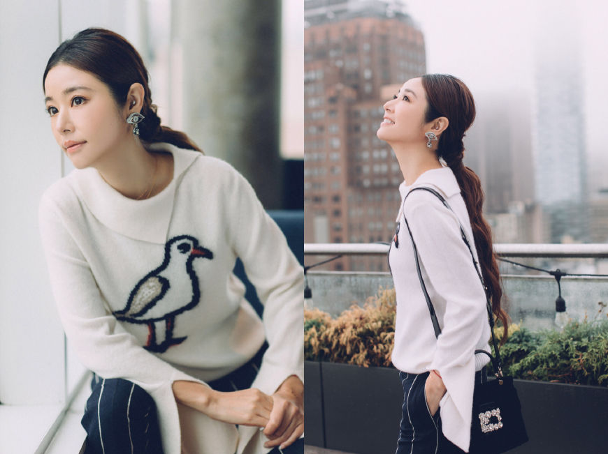 42岁赵薇林心如，同穿毛衣搭配却不同，辣妈们差别可真大!