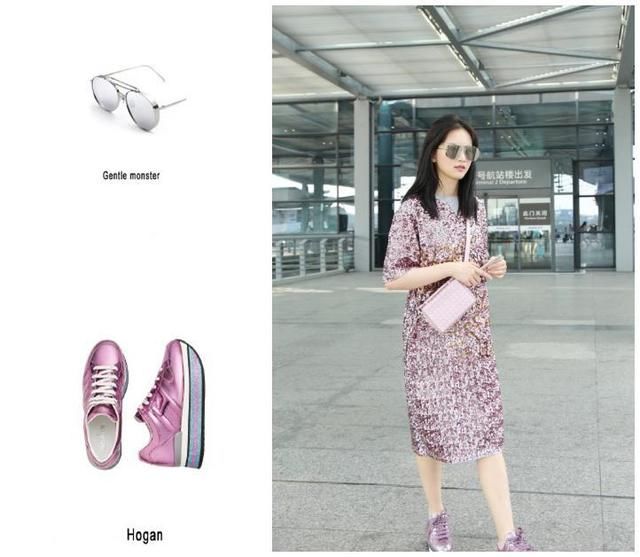 武大女神黄灿灿与迪丽热巴同穿粉色亮片裙，清纯气质竟丝毫没输