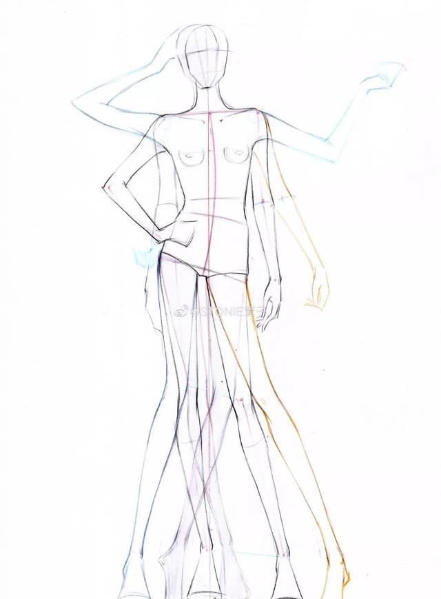  [模特的身]全新-160个服装人体动态【线稿】素材分享！（独家珍藏版）