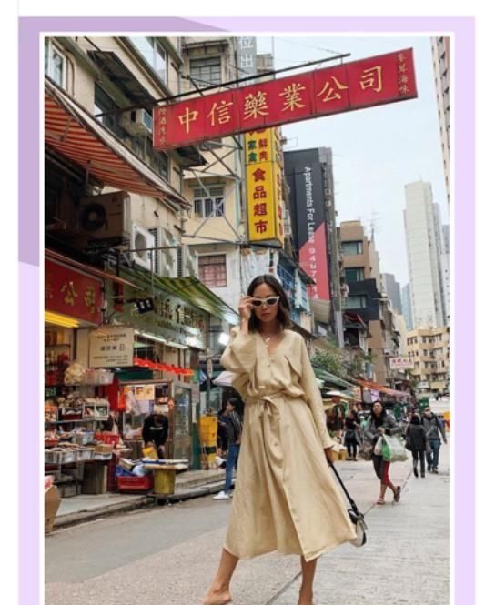  「风衣」春季风衣新穿法，变成裙装款式简约更百搭，穿上遮肉显瘦又时髦