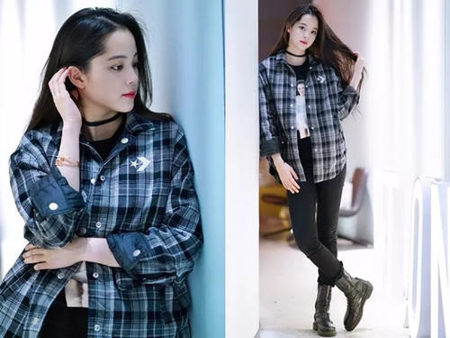 经典回归，秦岚马思纯把格纹穿得很高级