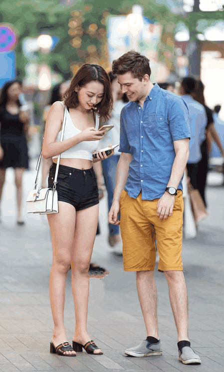 街拍, 图1迷人, 图2高挑, 图5美女爱洋马?