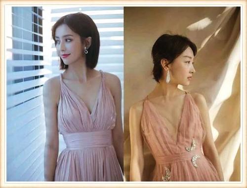 佟丽娅周冬雨穿同一条裙子，区别相差大，一个优雅，一个稚嫩